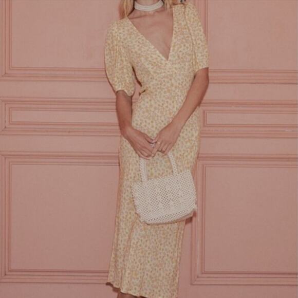 Spell & The Gypsy Mossy Bias-Cut Midi Dress Size Medium - Picture 2 of 9